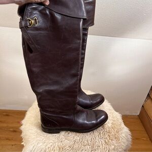 COACH CHEYENNE Over-the-Knee plush leather boots. Dark Brown. Size 6-½.